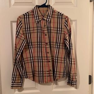 Burberry Plaid Button Down - Small